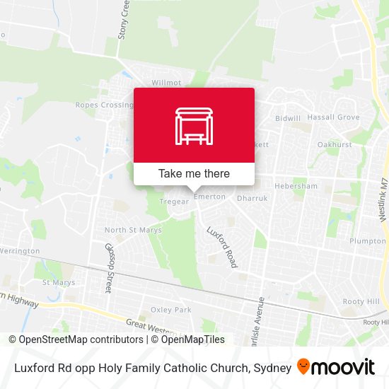 Luxford Rd opp Holy Family Catholic Church map