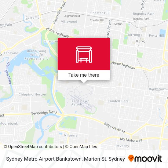 Sydney Metro Airport Bankstown, Marion St map