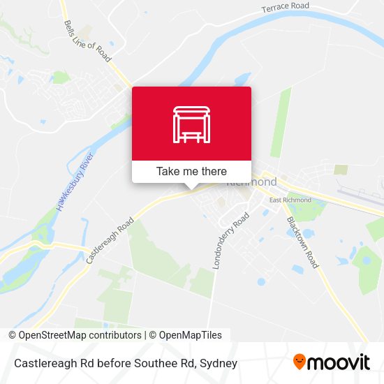 Castlereagh Rd before Southee Rd map