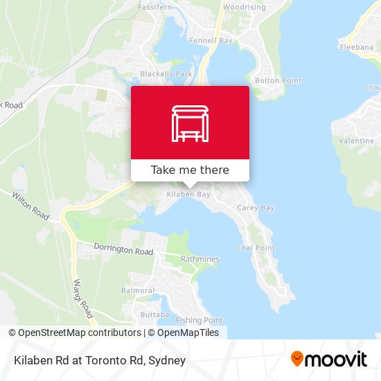 Kilaben Rd at Toronto Rd map