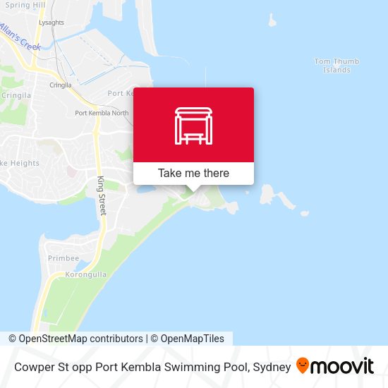 Cowper St opp Port Kembla Swimming Pool map