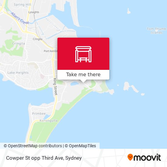 Cowper St opp Third Ave map