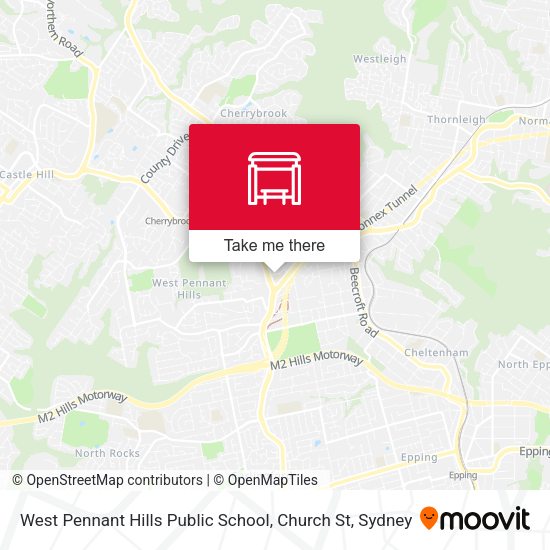 West Pennant Hills Public School, Church St map