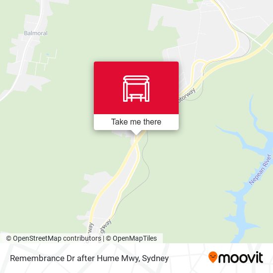 Remembrance Dr after Hume Mwy map