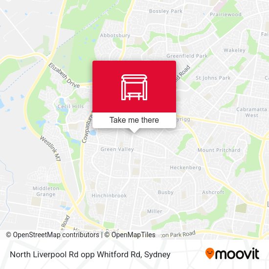 North Liverpool Rd opp Whitford Rd map