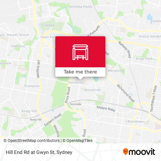 Hill End Rd at Gwyn St map