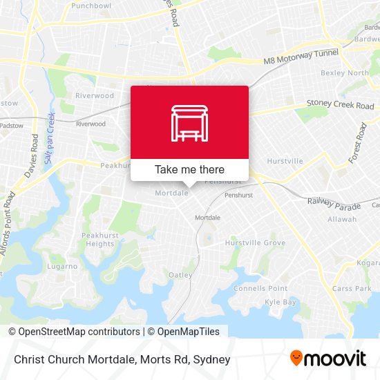 Christ Church Mortdale, Morts Rd map
