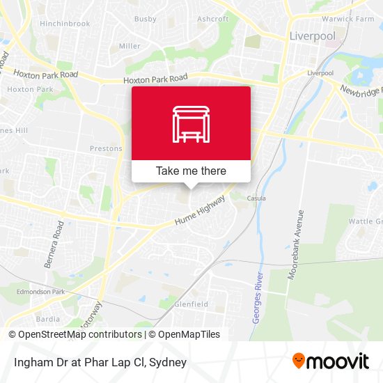 Ingham Dr at Phar Lap Cl map
