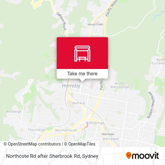 Northcote Rd after Sherbrook Rd map