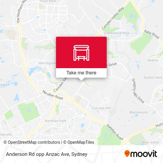 Anderson Rd opp Anzac Ave map