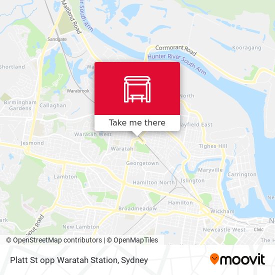 Platt St opp Waratah Station map