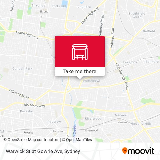 Warwick St at Gowrie Ave map