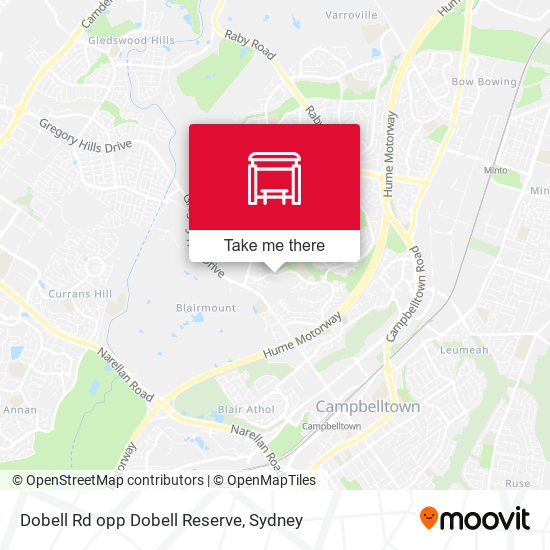 Dobell Rd opp Dobell Reserve map