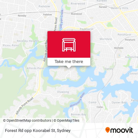 Forest Rd opp Koorabel St map