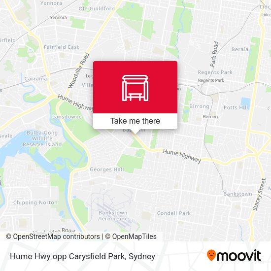Hume Hwy opp Carysfield Park map