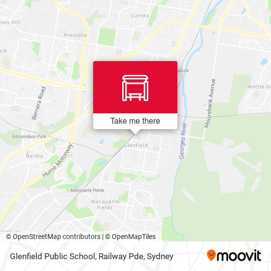 Glenfield Public School, Railway Pde map