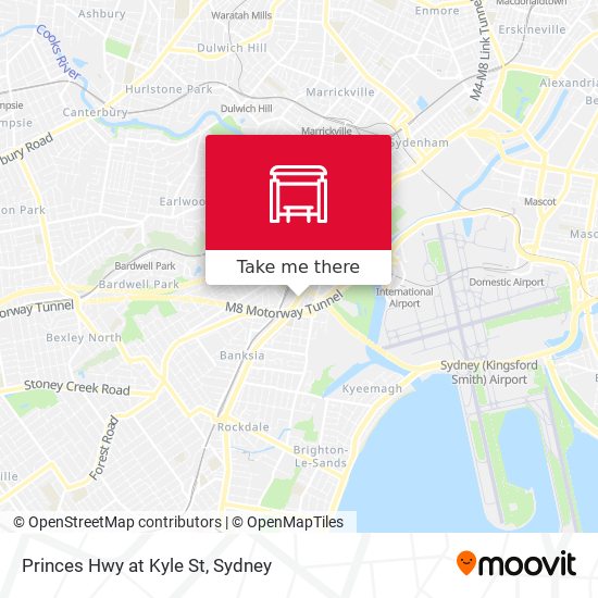 Princes Hwy at Kyle St map