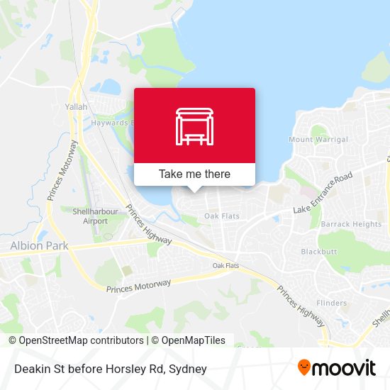 Deakin St before Horsley Rd map