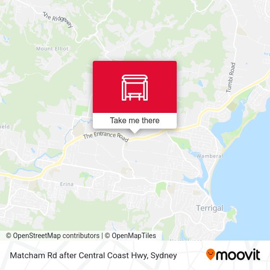 Matcham Rd after Central Coast Hwy map
