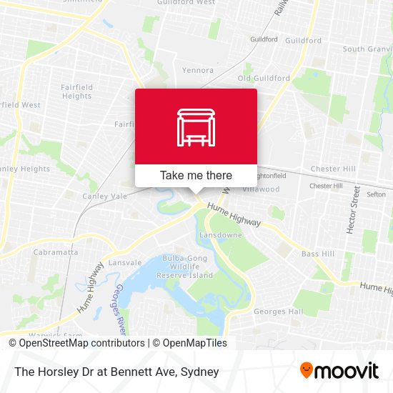 The Horsley Dr at Bennett Ave map