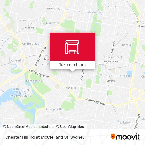 Chester Hill Rd at McClelland St map