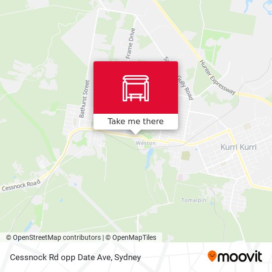 Cessnock Rd opp Date Ave map