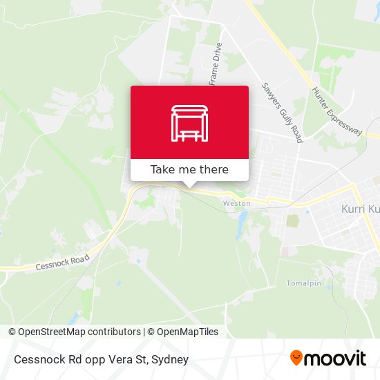 Cessnock Rd opp Vera St map