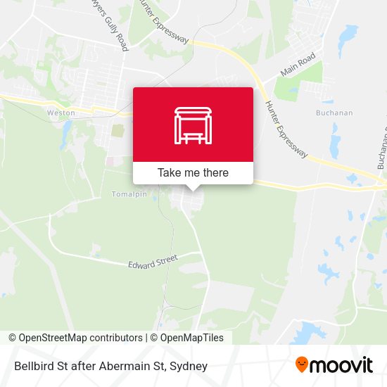 Bellbird St after Abermain St map