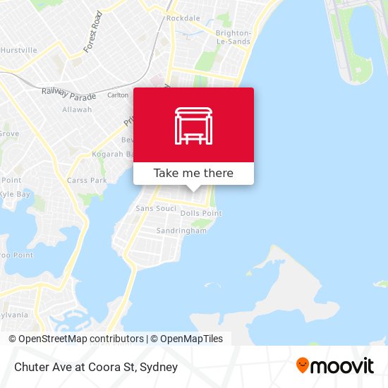 Chuter Ave at Coora St map