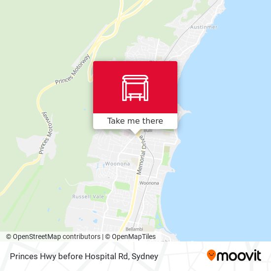 Princes Hwy before Hospital Rd map