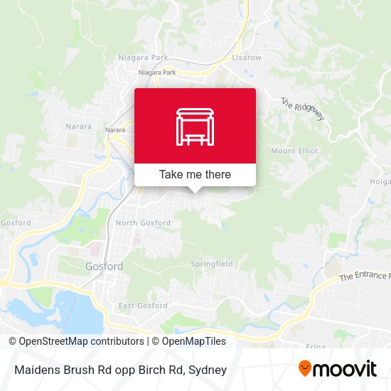 Maidens Brush Rd opp Birch Rd map