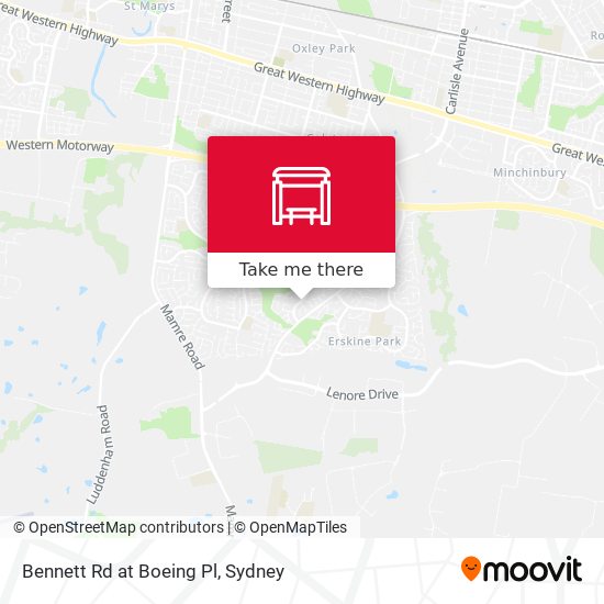 Bennett Rd at Boeing Pl map