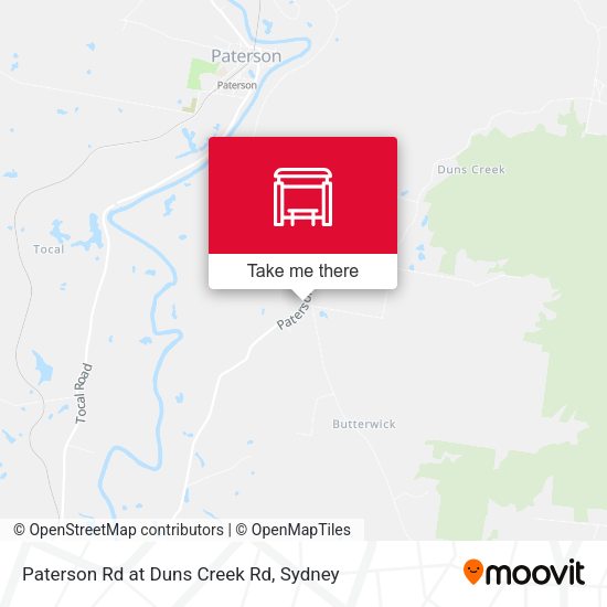 Paterson Rd at Duns Creek Rd map