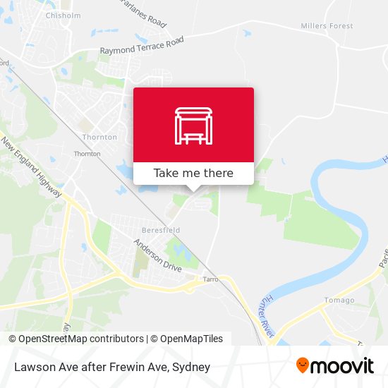 Lawson Ave after Frewin Ave map