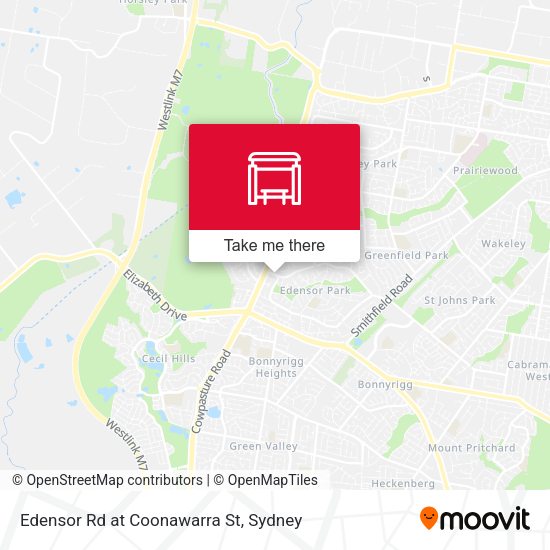 Edensor Rd at Coonawarra St map