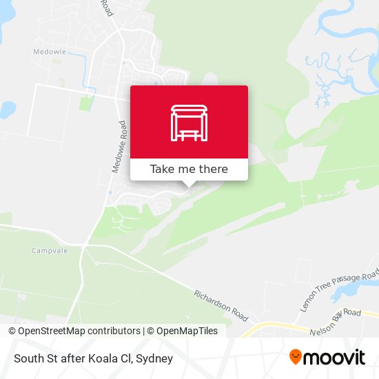 South St after Koala Cl map