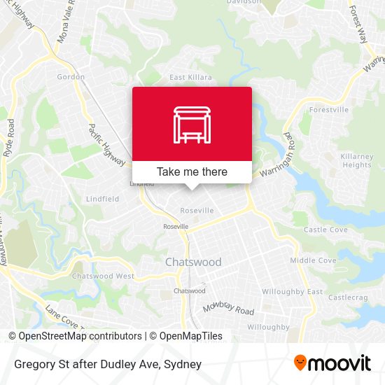 Gregory St after Dudley Ave map