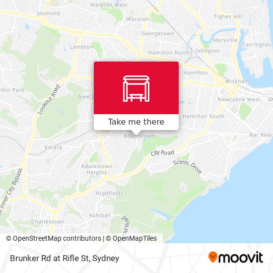 Brunker Rd at Rifle St map