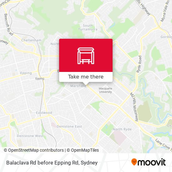 Balaclava Rd before Epping Rd map