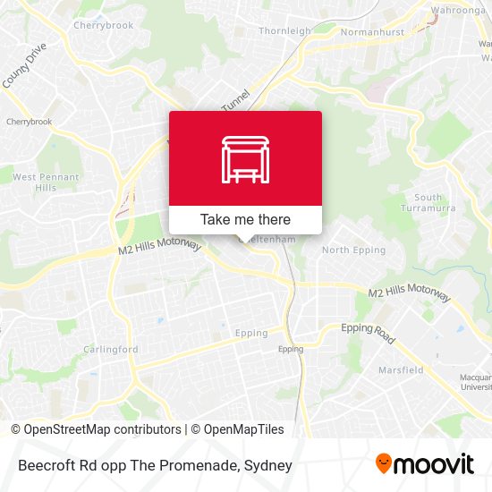 Beecroft Rd opp The Promenade map