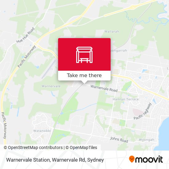 Warnervale Station, Warnervale Rd map