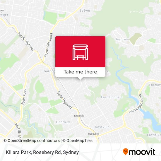 Killara Park, Rosebery Rd map