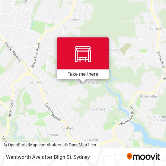 Wentworth Ave after Bligh St map