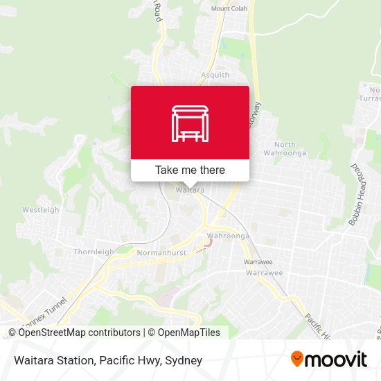 Waitara Station, Pacific Hwy map