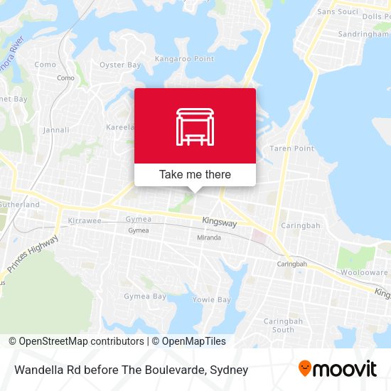 Wandella Rd before The Boulevarde map