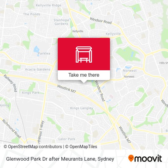 Glenwood Park Dr after Meurants Lane map