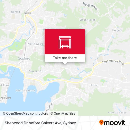 Sherwood Dr before Calvert Ave map