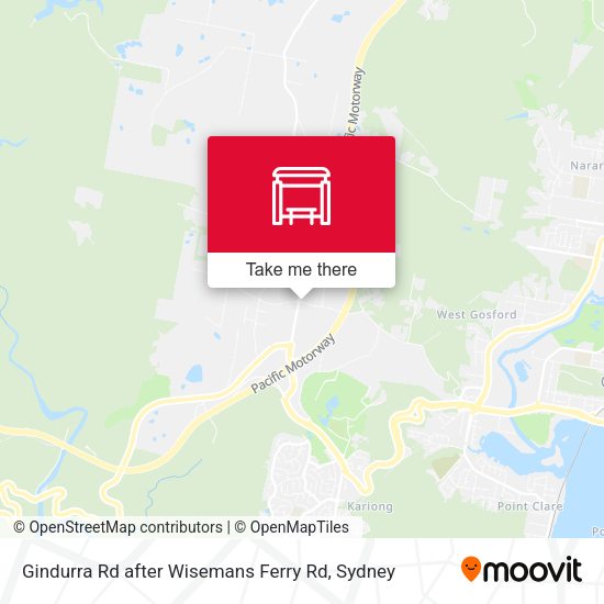 Gindurra Rd after Wisemans Ferry Rd map