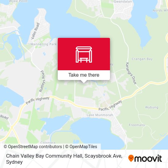 Chain Valley Bay Community Hall, Scaysbrook Ave map