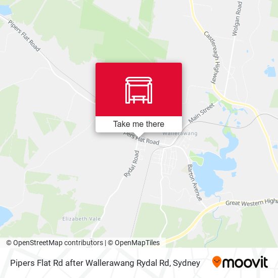 Pipers Flat Rd after Wallerawang Rydal Rd map